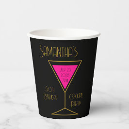 50e verjaardag Cocktail Party Zwart Goud Party Papieren Bekers