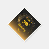 50e verjaardag cocktail servet (Hoek)