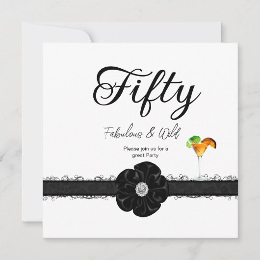 50e verjaardag Cocktails ballonnen Kaart (Voorkant)