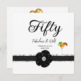 50e verjaardag Cocktails ballonnen Kaart