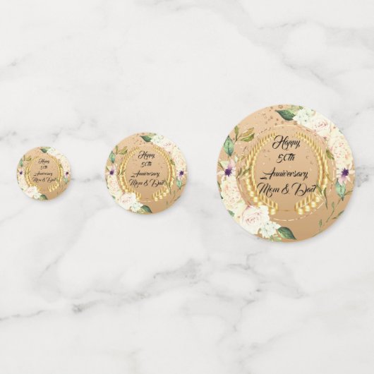 50e verjaardag confetti (Voorkanten)