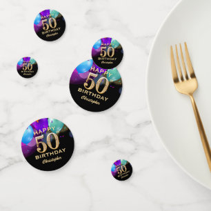 50e verjaardag Confetti van de Zwarte Partij en de