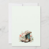 50e Verjaardag Cowgirl Boots en Pet Verjaardagsfee Kaart (Achterkant)