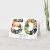 50e verjaardag Creëer Uw eigen multi-foto Aangepas Kaart (Voorkant)