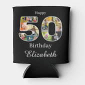 50e verjaardag Creëer Uw eigen multi-foto Blikjeskoeler (Voorkant)