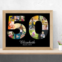 50e verjaardag Creëer Uw eigen multi-foto