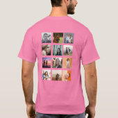 50e verjaardag Creëer Uw eigen multi-foto T-shirt (Achterkant)