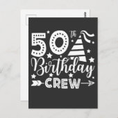 50e verjaardag Crew 50 Feest Crew Briefkaart (Voorkant / Achterkant)