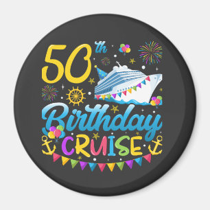 50e verjaardag Cruise B-Day Party Circle Magneet