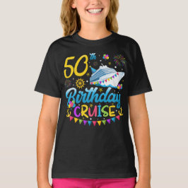 50e verjaardag Cruise B-Day Party Meisje T-shirt