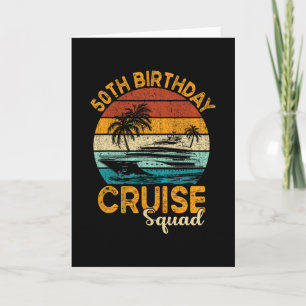 50e verjaardag Cruise Squad Cadeaus 2025 Matching Kaart