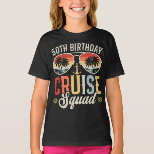 50E Verjaardag Cruise Squad Familie Matching Meisj T-shirt