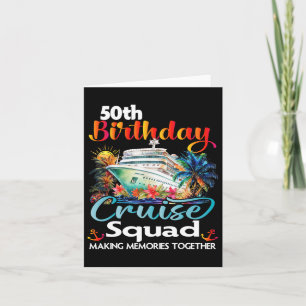 50e verjaardag Cruise Squad Vrienden Familievakant Kaart