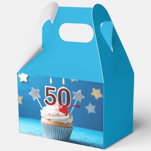 50e verjaardag Cupcake Bedankdoosjes (Voorkant)