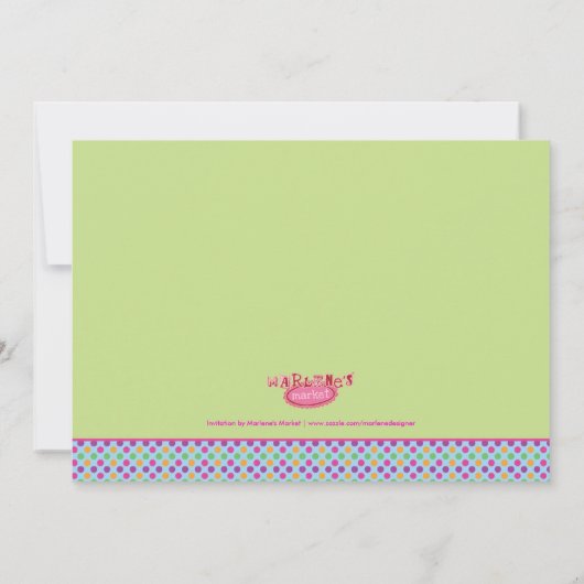 50e verjaardag Cupcakes Invitation Kaart (Achterkant)