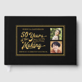 50e verjaardag Dan en nu Foto's Black Gold Gastenboek (Voorkant)