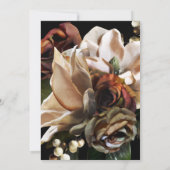 50e verjaardag Dark Moody Neutral Magnolia Floral Kaart (Achterkant)