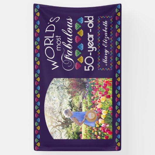 50e verjaardag De meest verbluffende Pareltjes Paa Spandoek (Verticaal)