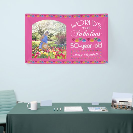 50e verjaardag De meest verbluffende Pareltjes Roz Spandoek (Beurs)