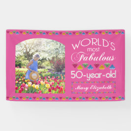 50e verjaardag De meest verbluffende Pareltjes Roz Spandoek