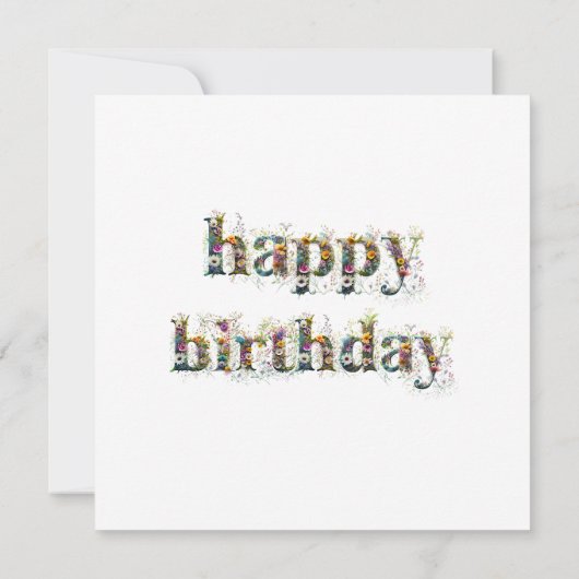 50e verjaardag decoratieve Wildflower tekst (Achterkant)