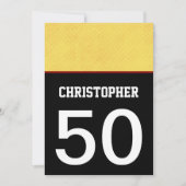 50e verjaardag Deel Modern Yellow Red Black A04A Kaart (Voorkant)
