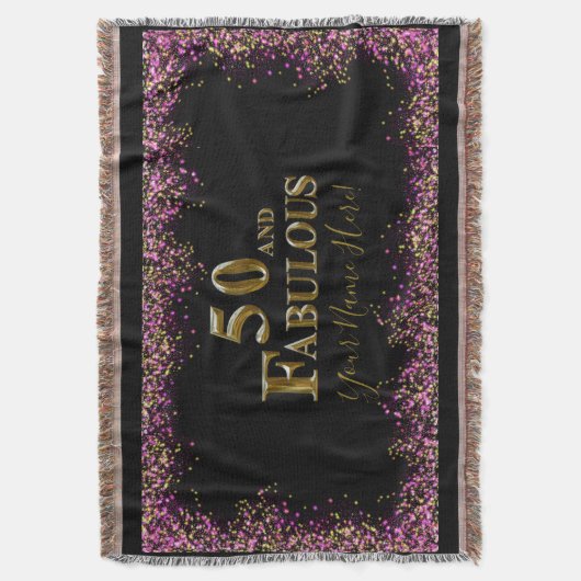 50e verjaardag deken (Voorkant Verticaal)