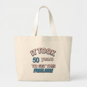 50e verjaardag design grote tote bag (Voorkant)