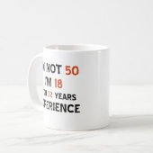 50e verjaardag design koffiemok (Voorkant links)