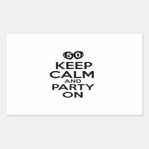 50e verjaardag design rechthoekige sticker