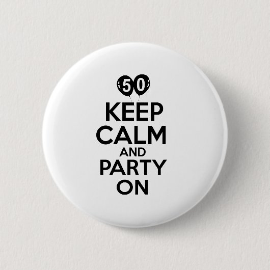 50e verjaardag design ronde button 5,7 cm (Voorkant)