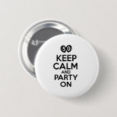 50e verjaardag design ronde button 5,7 cm (Voorkant /achterkant)