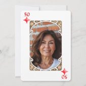 50e verjaardag Diamond spelen Kaart uitnodiging (Achterkant)