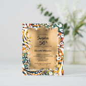 50e verjaardag Dierafdrukken Uitnodigingen (Staand voorkant)