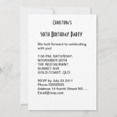 50e verjaardag Diva Art deco Black White Kaart (Achterkant)