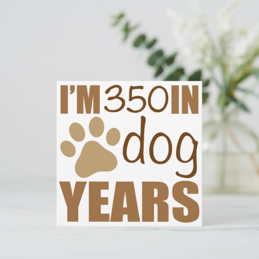50e verjaardag Dog Jaren Kaart (Staand voorkant)
