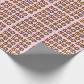 50e verjaardag Donut Kaart Cadeaupapier (Hoek)