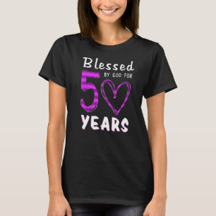 50e verjaardag door God gevierd voor 50 jaar oude T-shirt