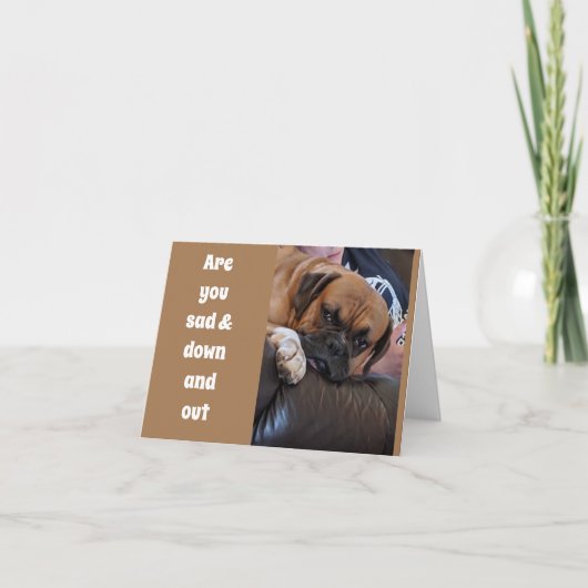 **50E** VERJAARDAG DOWN AND OUT???? KAART (Voorkant)