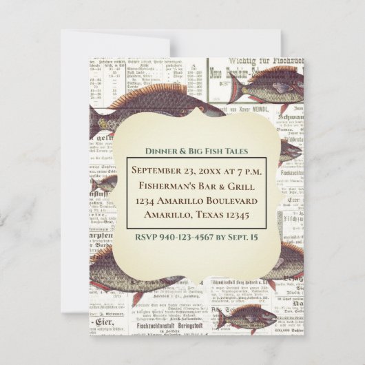 50e verjaardag Duitse krant Vis Kaart (Achterkant)