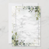 50e verjaardag Dusty Blue Eucalyptus groen Kaart (Achterkant)