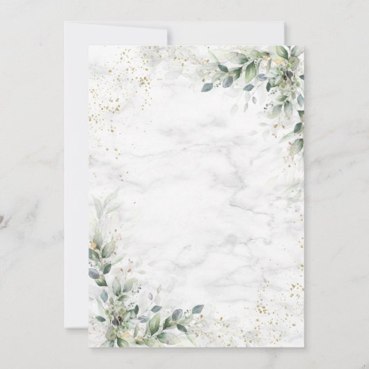 50e verjaardag Dusty Eucalyptus Botanical Gold Kaart (Achterkant)