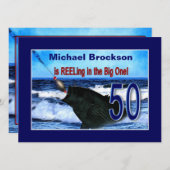 50e verjaardag - Een grote haard (vis) Kaart (Voorkant / Achterkant)