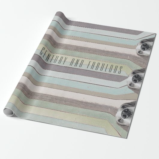 50e verjaardag een halve eeuw en fantastisch cadeaupapier (Uitgerold)