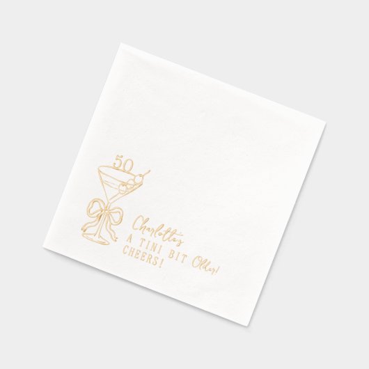 50e verjaardag een klein beetje ouder martini juic folie servetten (Links)