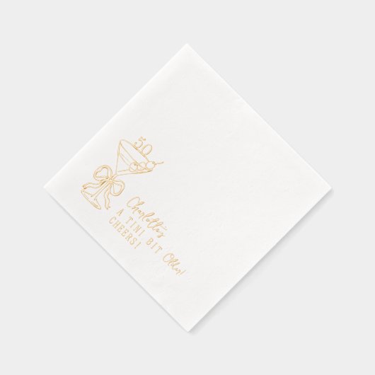 50e verjaardag een klein beetje ouder martini juic folie servetten (Rechts)