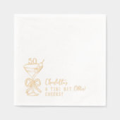 50e verjaardag een klein beetje ouder martini juic folie servetten (Voorkant)