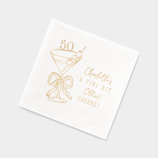 50e verjaardag een klein beetje ouder martini juic folie servetten (Links)