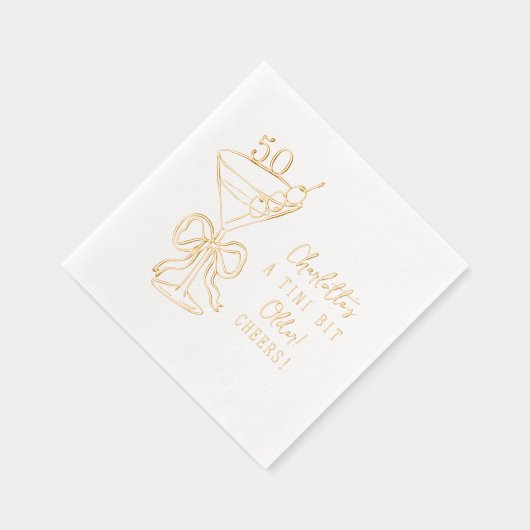 50e verjaardag een klein beetje ouder martini juic folie servetten (Rechts)