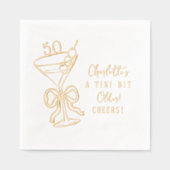 50e verjaardag een klein beetje ouder martini juic folie servetten (Voorkant)